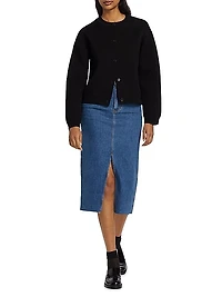 Structured Cotton Cardigan