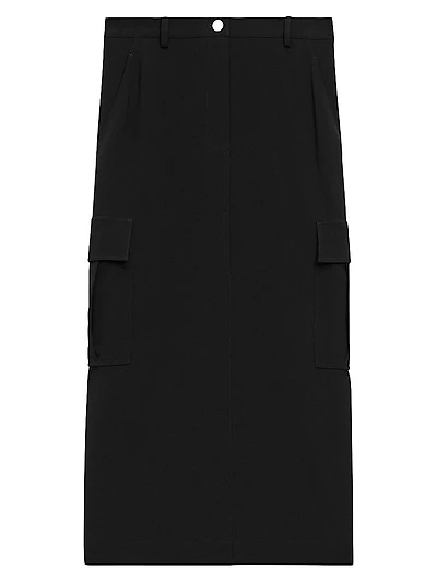 Relaxed Cargo Midi-Skirt