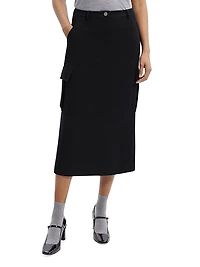 Relaxed Cargo Midi-Skirt