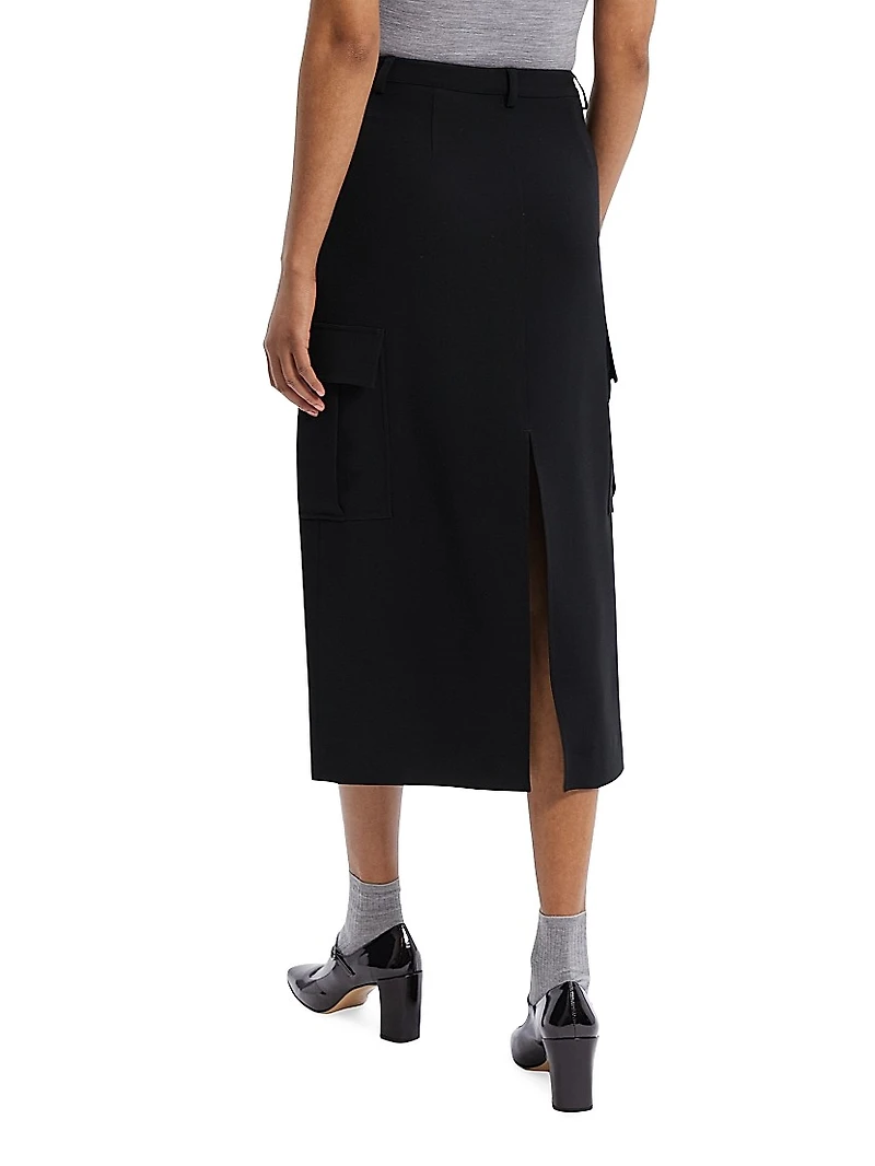Relaxed Cargo Midi-Skirt
