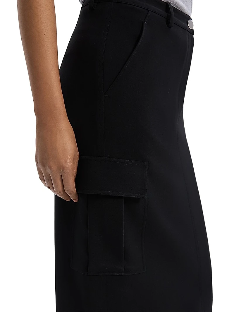 Relaxed Cargo Midi-Skirt