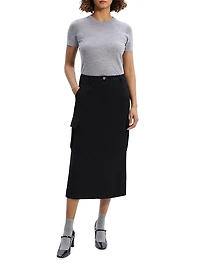 Relaxed Cargo Midi-Skirt