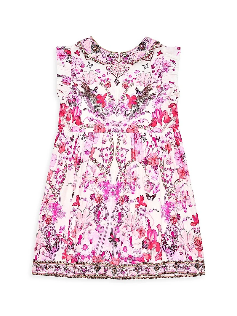 Little Girl's & Botanical Novella Sleeveless Dress