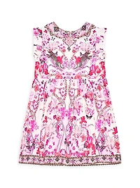 Little Girl's & Botanical Novella Sleeveless Dress