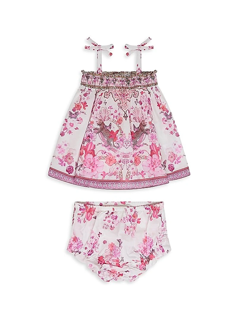 Baby Girl's Botanical Novella Camisole & Bloomers Set