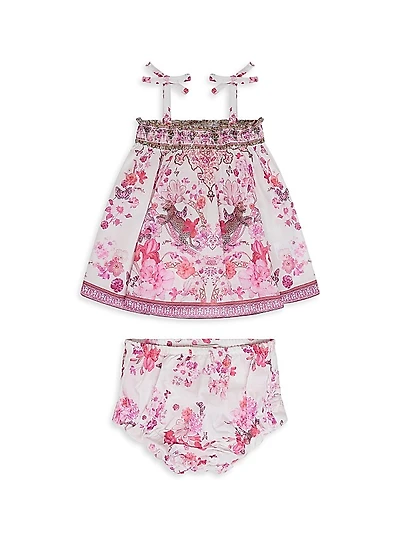 Baby Girl's Botanical Novella Camisole & Bloomers Set