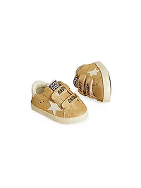 Baby Girl's School Laminated Suede Star Sneakers