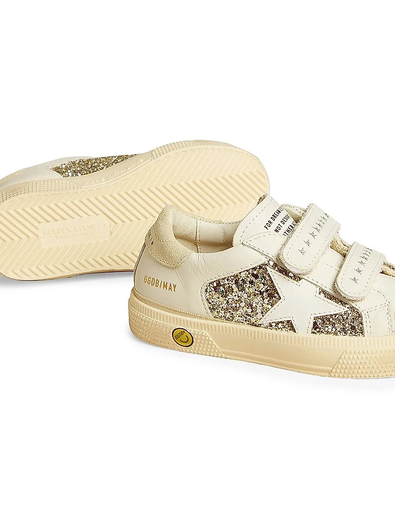 Baby Girl's, Little Girl's & Glitter Suede Sneakers