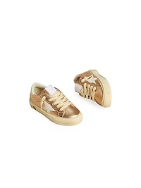 Baby Girl's, Little Girl's & Laminated Leather Platform Sneakers
