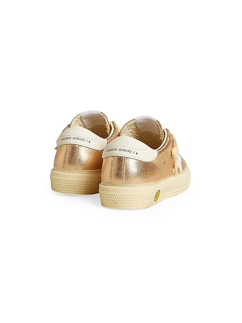 Baby Girl's, Little Girl's & Laminated Leather Platform Sneakers