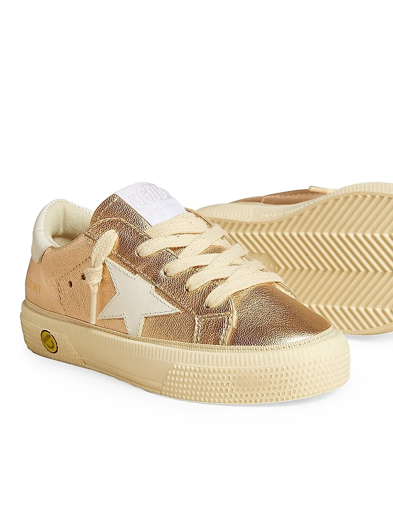 Baby Girl's, Little Girl's & Laminated Leather Platform Sneakers