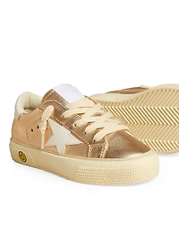 Baby Girl's, Little Girl's & Laminated Leather Platform Sneakers