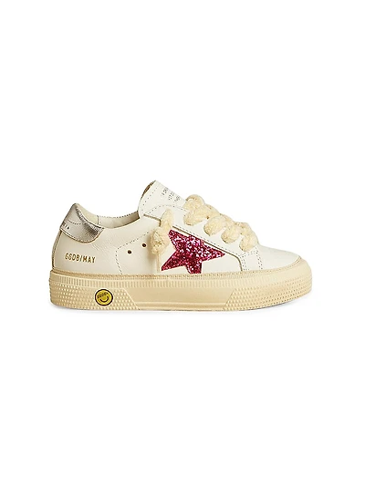 Baby Girl's, Little Girl's & May Glitter Star Platform Sneakers