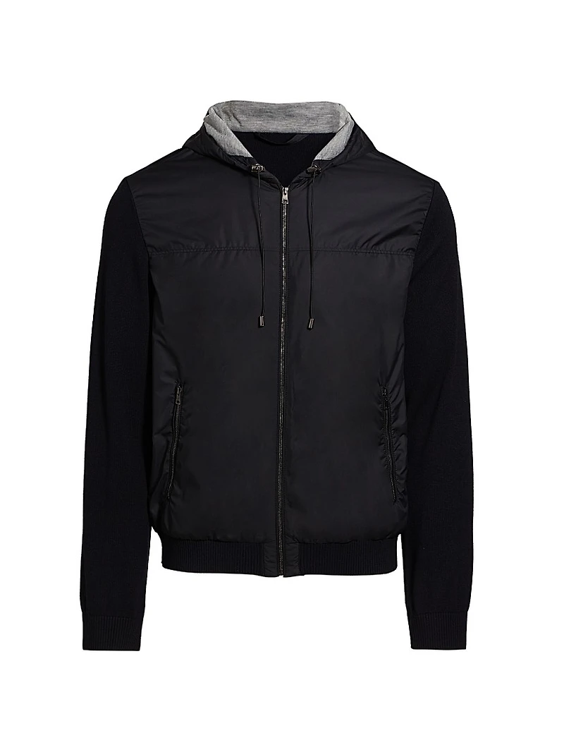 COLLECTION Mixed-Media Hoodie