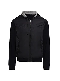 COLLECTION Mixed-Media Hoodie