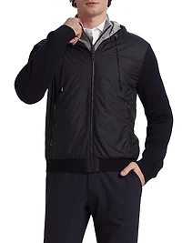 COLLECTION Mixed-Media Hoodie