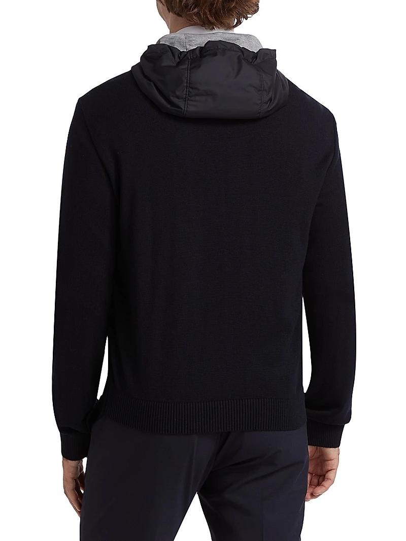 COLLECTION Mixed-Media Hoodie