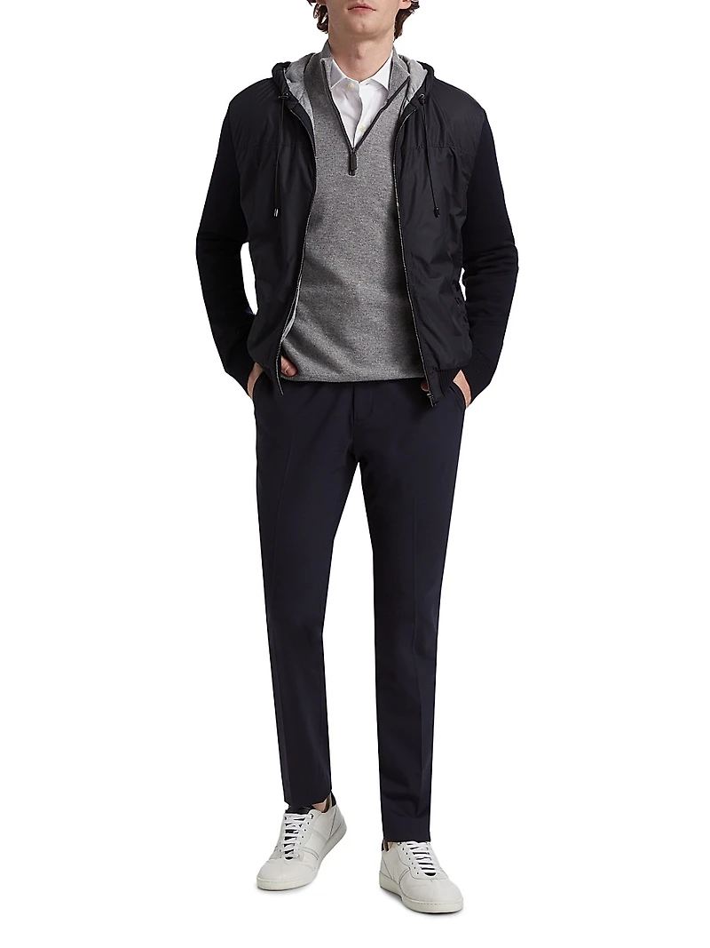 COLLECTION Mixed-Media Hoodie