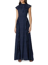 Astreri Ruffle Cap Sleeve Dress