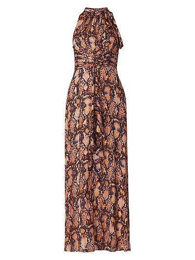 Faye Snakeskin Printed Dress