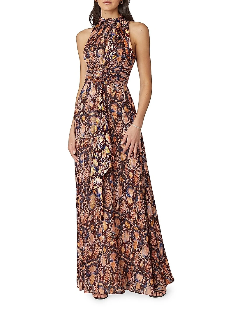 Faye Snakeskin Printed Dress