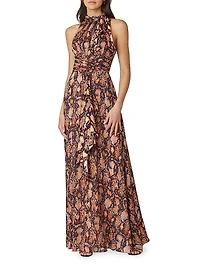 Faye Snakeskin Printed Dress