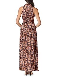 Faye Snakeskin Printed Dress