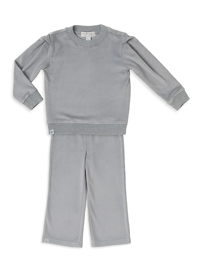 Little Girl's Luxechic® Crewneck Pullover