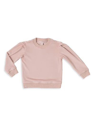 Little Girl's Luxechic® Crewneck Pullover