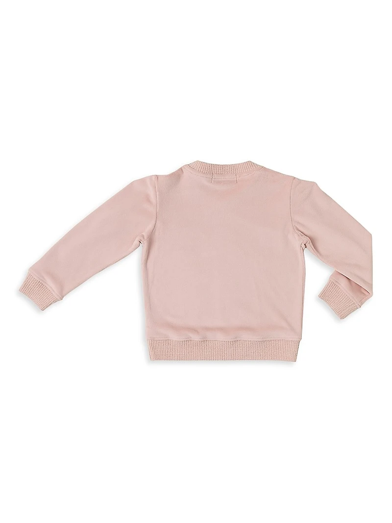 Little Girl's Luxechic® Crewneck Pullover