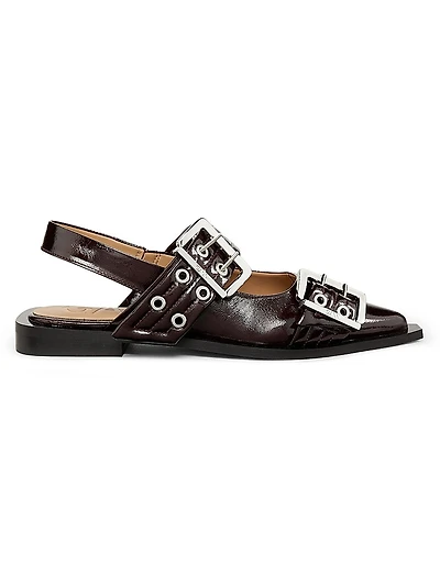 Feminine Buckle Ballerina Flats