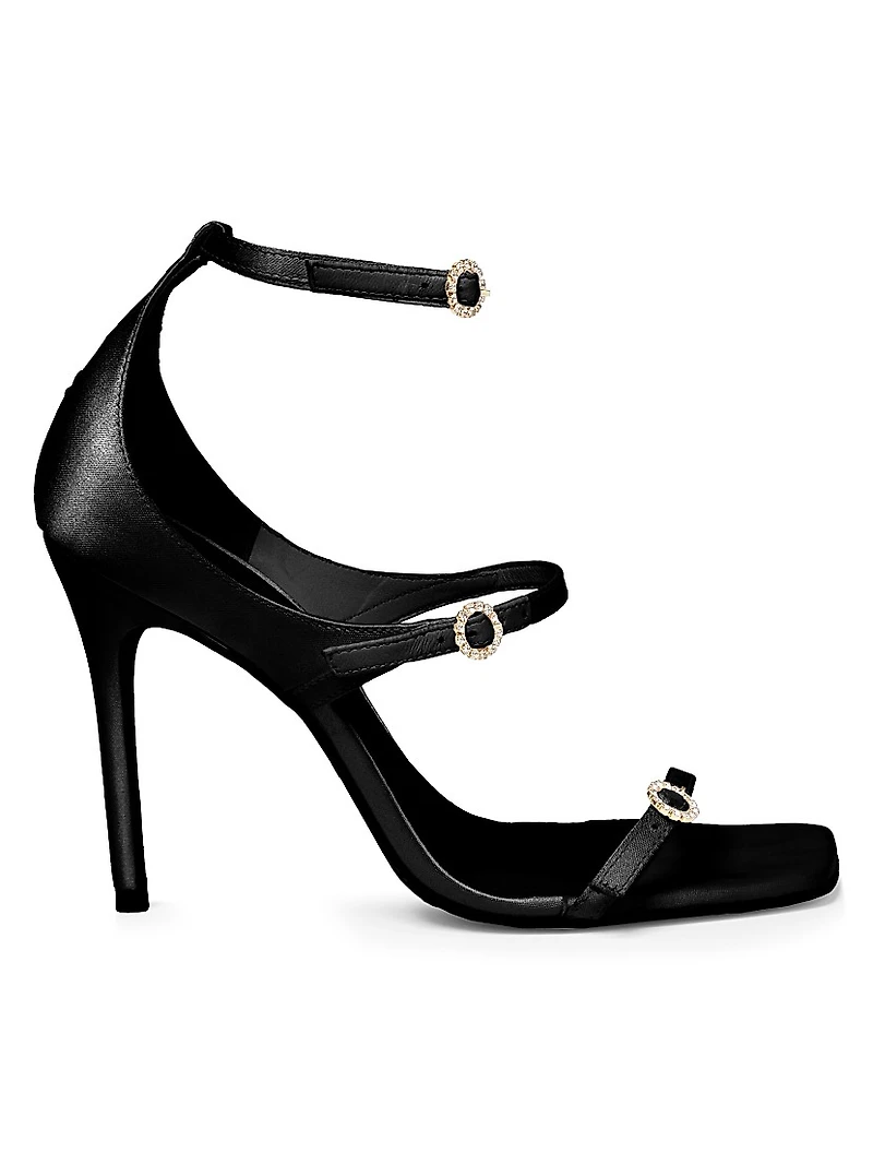 Celeste 100MM Satin High-Heel Sandals