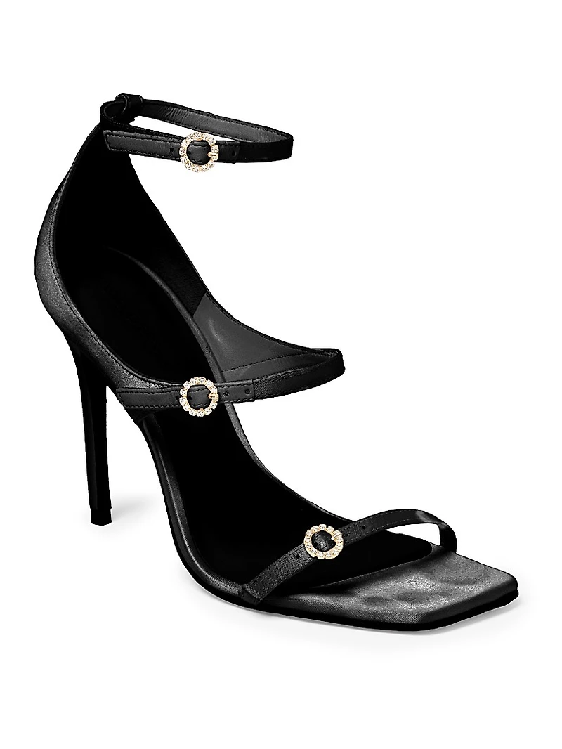 Celeste 100MM Satin High-Heel Sandals