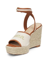 Jesse 115MM Canvas Espadrille Platform Wedge Sandals