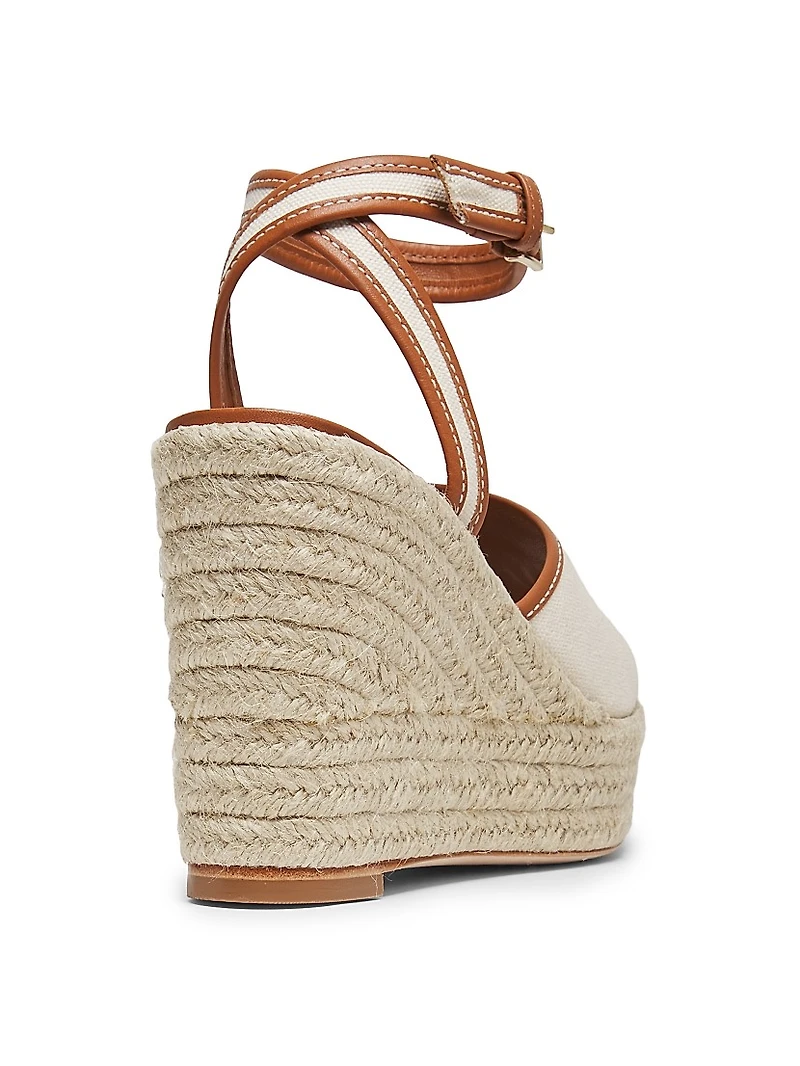 Jesse 115MM Canvas Espadrille Platform Wedge Sandals