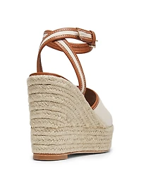Jesse 115MM Canvas Espadrille Platform Wedge Sandals