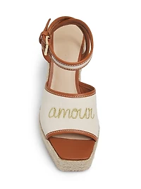 Jesse 115MM Canvas Espadrille Platform Wedge Sandals