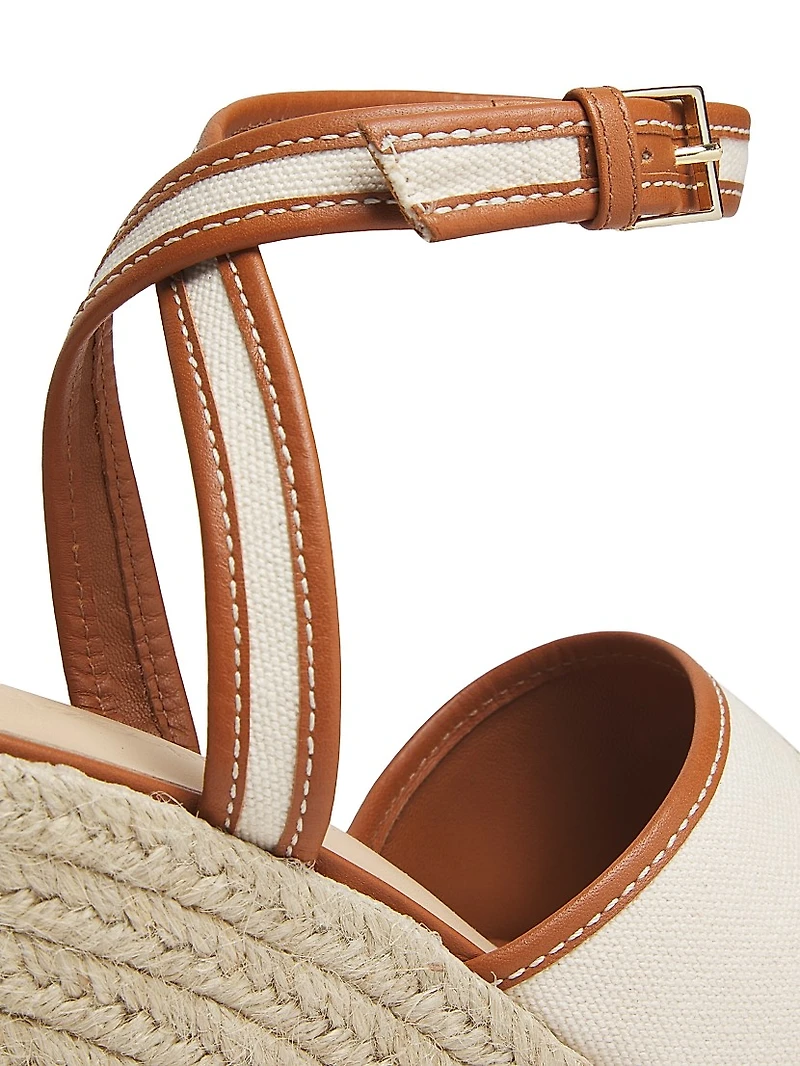 Jesse 115MM Canvas Espadrille Platform Wedge Sandals