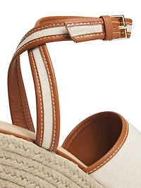 Jesse 115MM Canvas Espadrille Platform Wedge Sandals