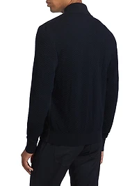 Suede Knit Full-Zip Jacket