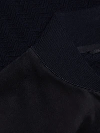 Suede Knit Full-Zip Jacket