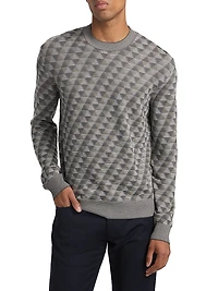 Geo Print Crewneck Sweater