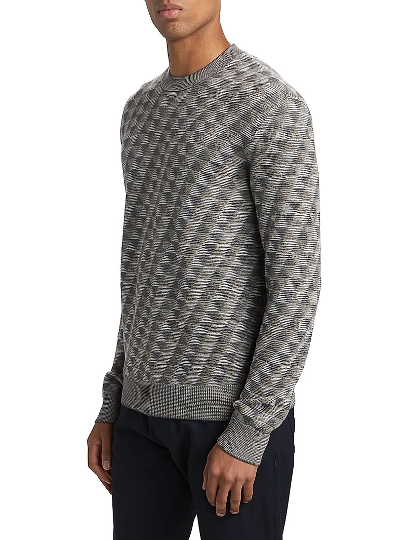 Geo Print Crewneck Sweater