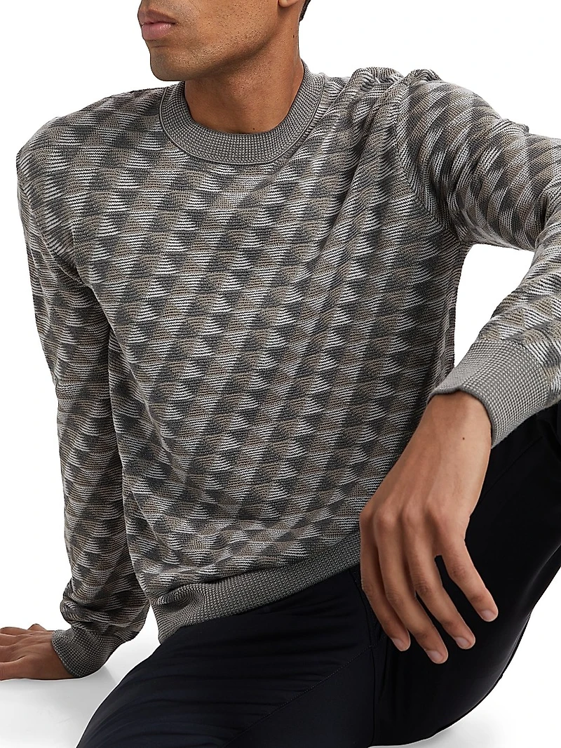 Geo Print Crewneck Sweater