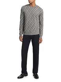 Geo Print Crewneck Sweater