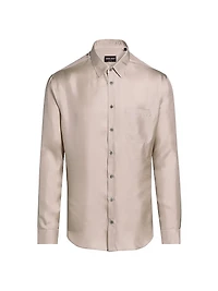 Mr. Armani Long-Sleeve Silk Shirt