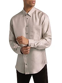 Mr. Armani Long-Sleeve Silk Shirt