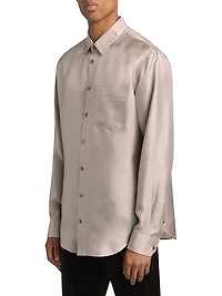Mr. Armani Long-Sleeve Silk Shirt