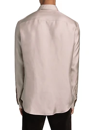 Mr. Armani Long-Sleeve Silk Shirt