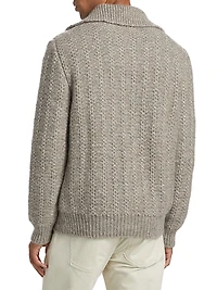 Knit Button-Front Jacket Cardigan